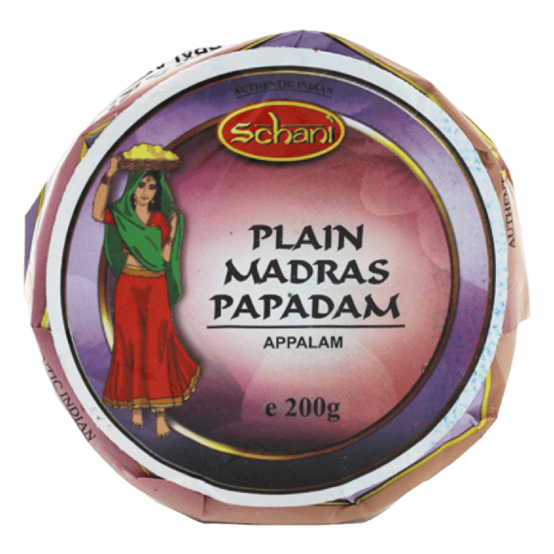 Schani - 200g Plain Madras Papadam (Appalam)