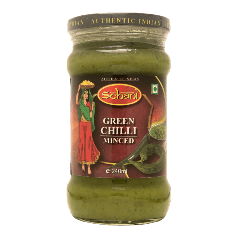 Schani - 240ml Grüne Chilli Würzpaste (gehackt)