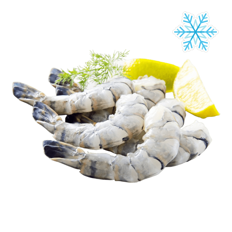 Seaboy - 1kg (Frozen) L Black Tiger king prawns 8/12, easy to peel