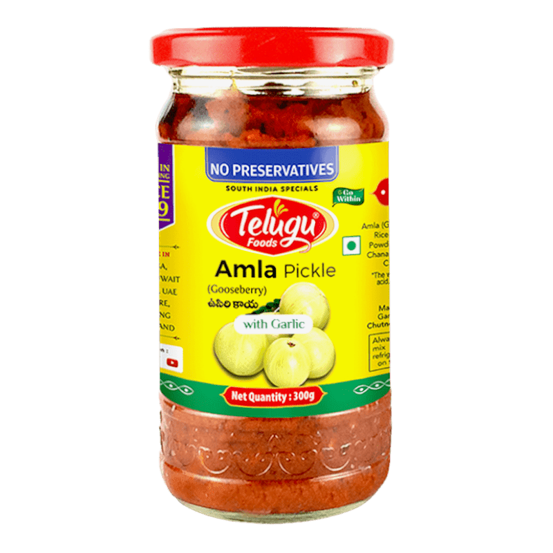 Telugu - 300g Amla Pickle mit Knoblauch