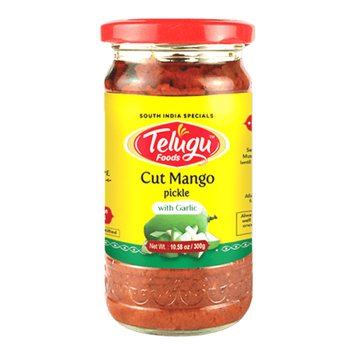 Telugu - 300g Cut Mango Pickle mit Knoblauch