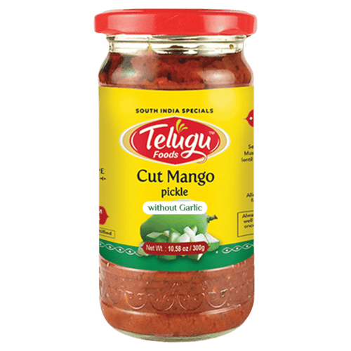 Telugu - 300g Cut Mango Pickle ohne Knoblauch