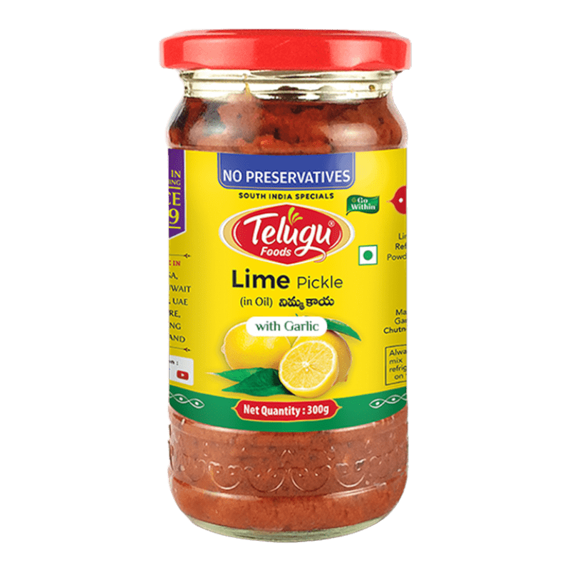 Telugu - 300g Lime Pickle mit Knoblauch