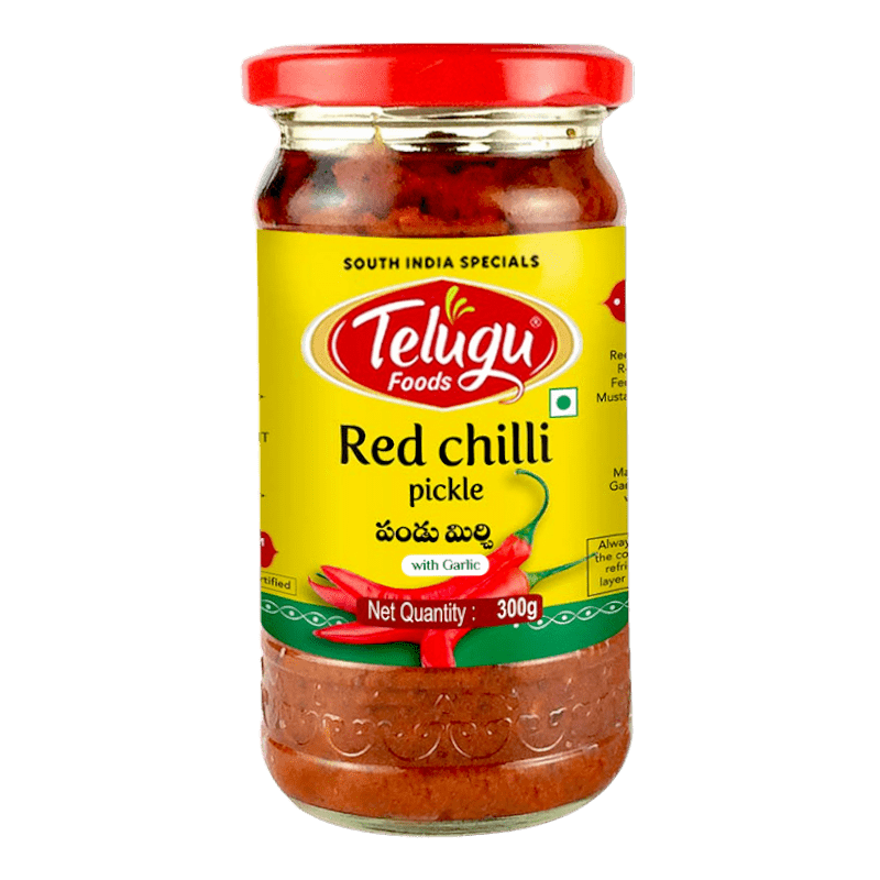 Telugu - 300g roter Chili Pickle ohne Knoblauch