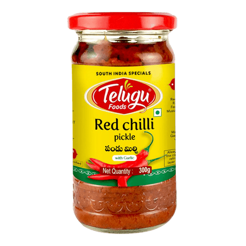 Telugu - 300g roter Chili Pickle ohne Knoblauch