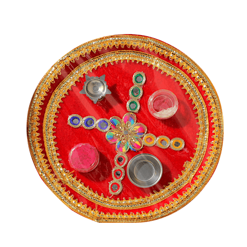 Thali - Small Decorated (Pooja)